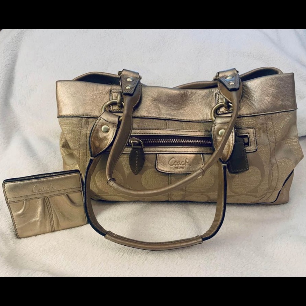 Coach handbag & matching wallet